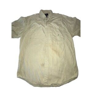 Vintage Duck Head Button Down Shirt Men Size Medium Cotton Tan In Color